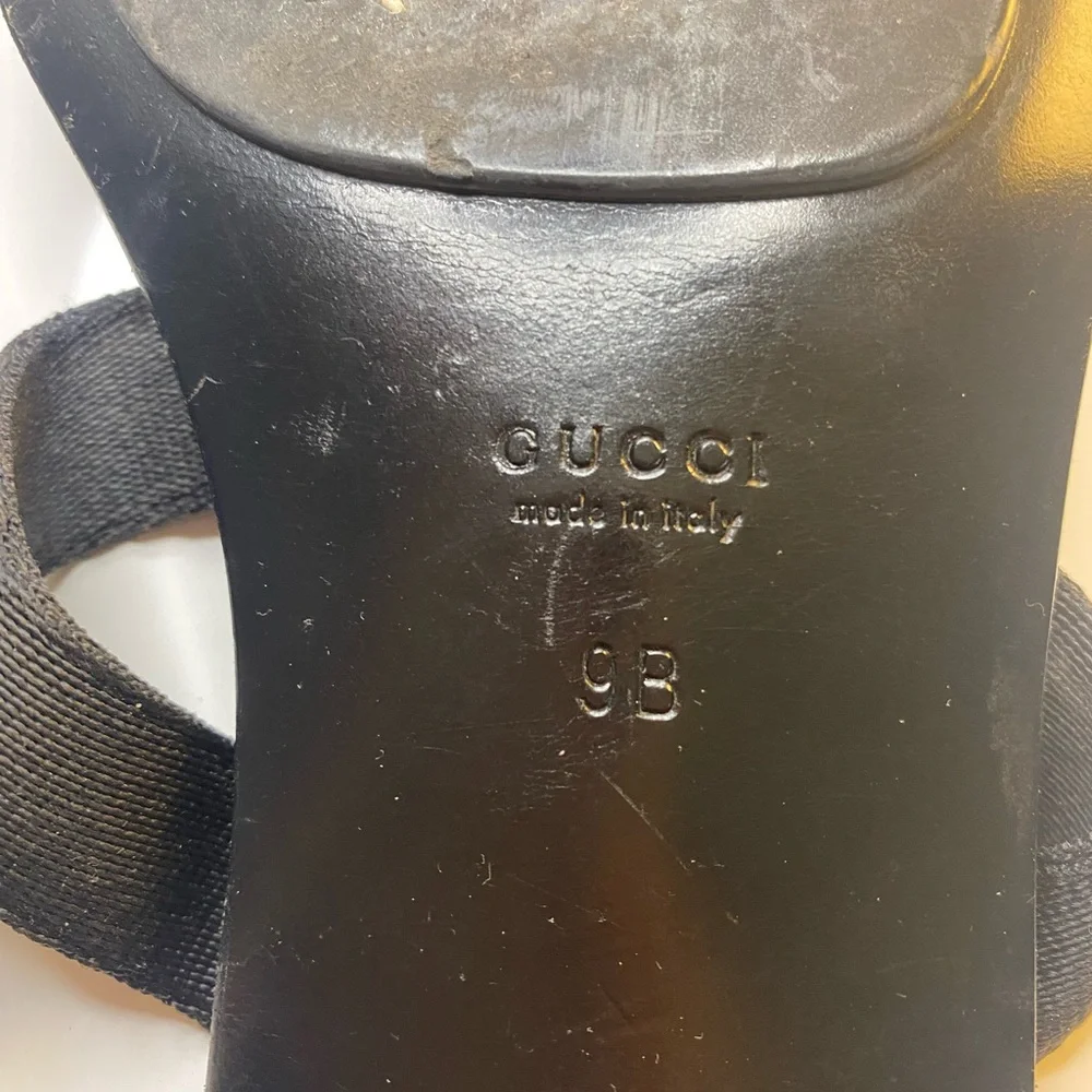 GUCCI INTERLOCKING “GG” KITTEN HEEL THONG SANDAL - Picture 7 of 7